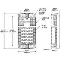 Blue Sea ST Blade Fuse Block/Holder – 12 Circuits w/ Negative Bus & Cover