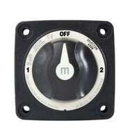 Blue Sea Mini m-Series Selector Battery Switch - Black - 3 Position OFF/1/2