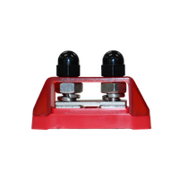 Exotronic 250A Red 2x M10 Stud Busbar with Cover
