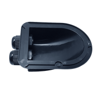 Exotronic 2 Gland Black Cable Entry Cover (Lightweight ABS)