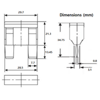 Exotronic Maxi Blade Fuse 80A