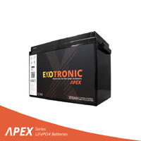 Exotronic 12V 300Ah Apex IP67 Smart Bluetooth Lithium Battery 
