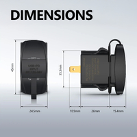 Exotronic USB-C & USB QC3.0 Flush Mount Socket
