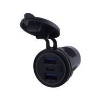 Exotronic Dual USB QC3.0 & USB-C Socket