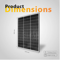 Exotronic 120W Horizon Fixed Solar Panel