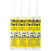 Fixtech White Fix8 Structural Silicone 300ml Cartridge