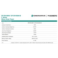 Enerdrive 190W Fixed Mono Solar Panel