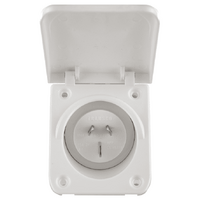 Transco 15A White Caravan Power Inlet