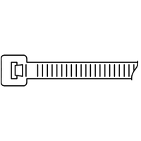 100 Pack of Hellermann Tyton 145mm x 2.5mm Black UV Resistant Cable Ties