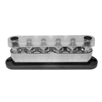 Exotronic 600A Black 6x M10 Stud Busbar with Cover