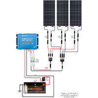 Exotronic Horizon 3x 225W Solar Panels & Victron Smart Solar MPPT 100/50 Kit