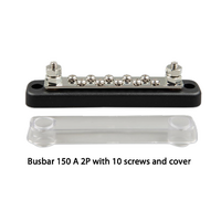 Victron Busbar 150A 2P/Terminals with 10 Screws & Cover
