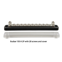 Victron Busbar 150A 2P/Terminals with 20 Screws & Cover