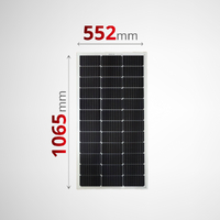 Sunman eArc 100W Flexible Solar Panel - High Efficiency Cut Cells | Junction Box Underneath