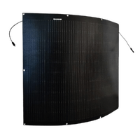 Sunman eArc 200W Black Square Flexible Solar Panel w/ Eyelets - Junction Box Underneath