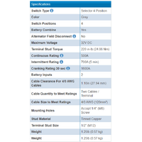 Blue Sea HD-Series Heavy Duty Selector Battery Switch 500A