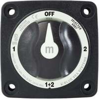 Blue Sea Mini Switch Battery m-Series Selector Black - 4 Position OFF/1/2/1+2