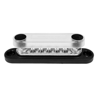 Exotronic 150A Black 2x M6 Stud Busbar with 5 Screws & Cover