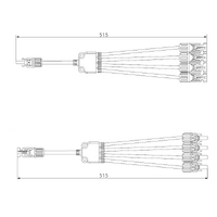 Exotronic 4 to 1 'Y' Branch Joiner Solar Connector Pair
