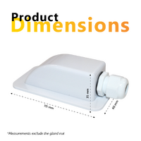 Exotronic 1 Gland White Cable Entry Cover (Lightweight ABS)