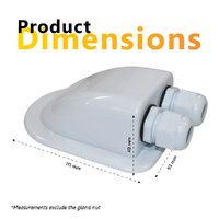 Exotronic 2 Gland White Cable Entry Cover (Lightweight ABS)