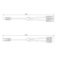 Exotronic 2 to 1 'Y' Branch Solar Connector Pair