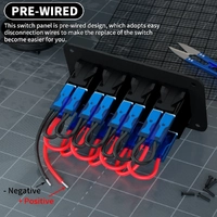 Exotronic 12/24V 4x LED Rocker Marine Switch Panel