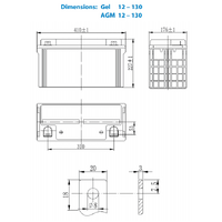 Victron 12V 130Ah AGM Deep Cycle Battery