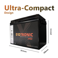 Exotronic 12V 300Ah Apex IP67 Smart Bluetooth Lithium Battery 