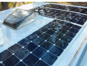 RADpower Lightweight Flexible solar panels on caravan roof