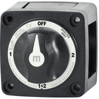 Blue Sea Mini Switch Battery m-Series Selector Black - 4 Position OFF/1/2/1+2