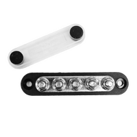 Exotronic 150A Black 5x M6 Stud Busbar with Cover 	