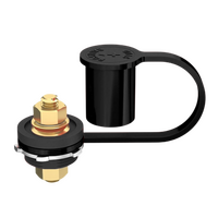 Exotronic 250A Bulkhead M10 Black Battery Post with Boot