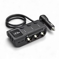 Exotronic 3 Way Car Cigarette Lighter Adaptor with PD 2x 36W QC3.0