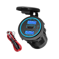 Exotronic Dual USB QC3.0 & USB-C Socket