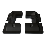 Exotronic Black Solar Panel ABS Plastic Corner Brackets - Set of 4