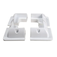 Exotronic White Solar Panel ABS Plastic Corner Brackets - Set of 4