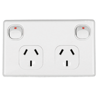Power Point Double Pole 10Amp GPO Outlet