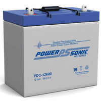 Power-Sonic 12V 59Ah AGM Deep Cycle Battery
