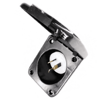 Transco 15A Black Caravan Power Inlet