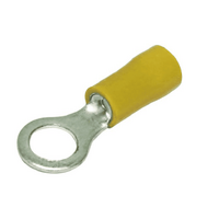 Hellermann Tyton Pre-Insulated Terminal Yellow Ring Lug M8- 50 Pack