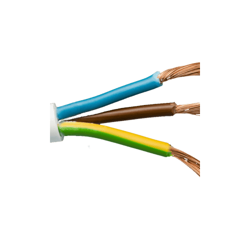 2.5mm² 3 Core Black Flexible Mains Cable per Metre