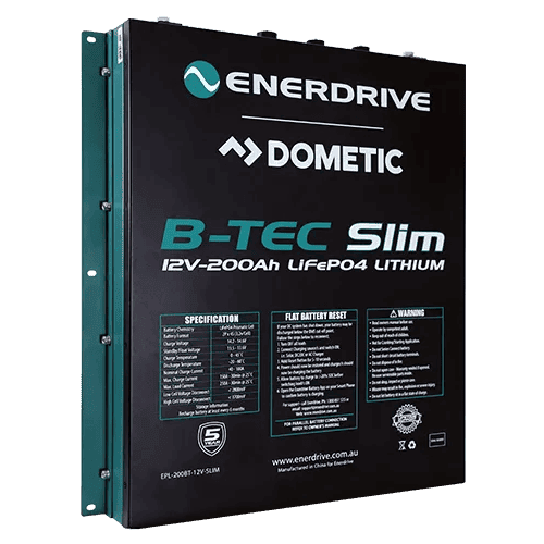 Enerdrive 12V 200Ah ePower B-TEC Slimline Lithium Battery