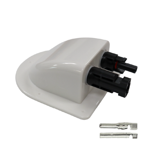 Exotronic White Solar Connector Cable Entry Cover