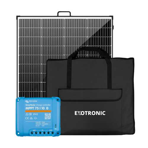 Exotronic 200W Portable Folding Solar Panel + Victron SmartSolar 75/15