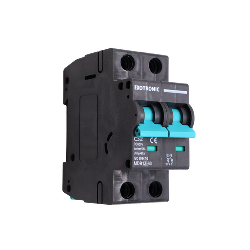 Exotronic 32A 2-Pole DC Circuit Breaker (MCB)