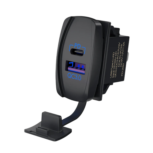 Exotronic USB-C & USB QC3.0 Flush Mount Socket