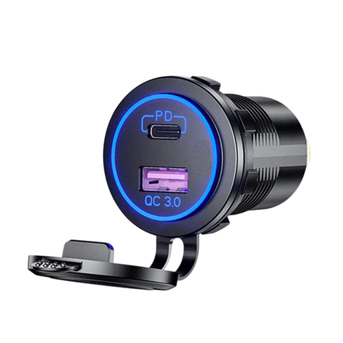 Exotronic USB-C & USB QC3.0 Flush Mount Socket