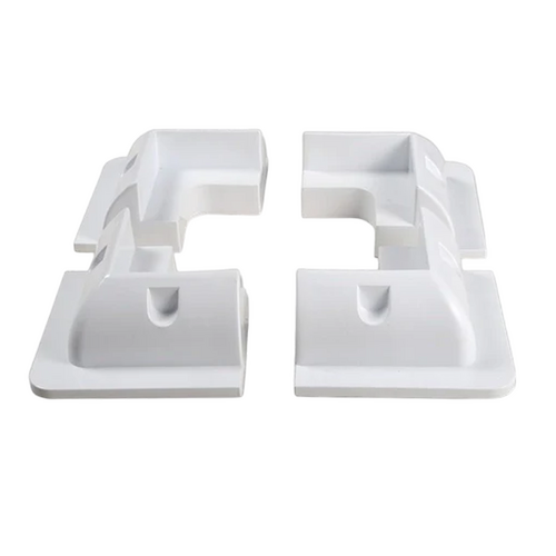 Exotronic White Solar Panel ABS Plastic Corner Brackets - Set of 4