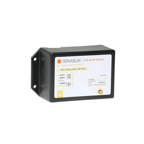 Genasun 8A MPPT 48V Voltage Boost (56.8V Lithium) - Waterproof Solar Charge Controller